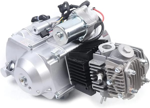 ATV-moottori - 125cc 4-tahti - Puoliautomaatti - 3 vaihdetta + peruutus - ATV/quad/buggy/ruohonleikkuriin - Hopea