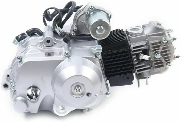 ATV-moottori - 125cc 4-tahti - Puoliautomaatti - 3 vaihdetta + peruutus - ATV/quad/buggy/ruohonleikkuriin - Hopea