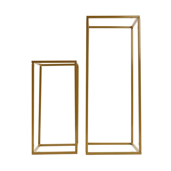 Kukkatelineet häihin ja juhliin - Geometrinen metalliteline - 4-osainen setti - 20×20×40 & 24×24×60 cm - Rauta - Kulta
