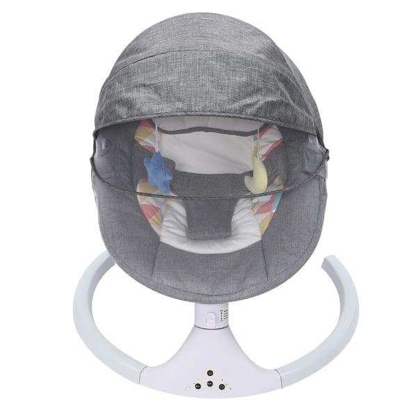 Smart Baby sähköinen vauvan keinu/kehto, 220 V, irrotettava, Bluetooth-musiikki, pölysuodatin, voimakas valo, harmaa