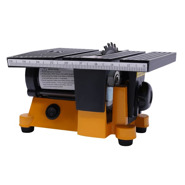 Elektrisk bordsav, 90 W, 4500 o/min, træ-/metalskæring, rundsavklinge, gul/sort