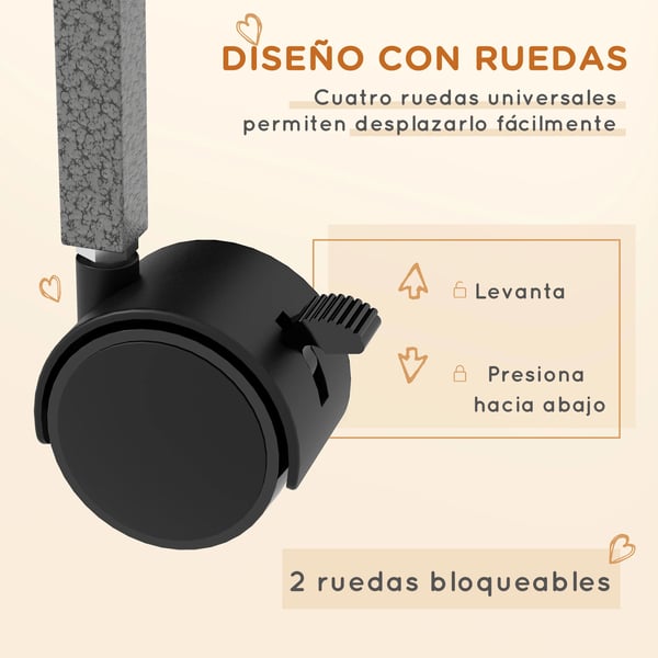 Smådjursbur - Gnagarbur i metall - 4 Våningar - Med hjul - 80×52×128 cm - Ljusgrå