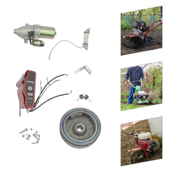 Elektrisk Startmotor - Startkit - Passer GX390/GX340 - 13 hk/11 hk - Rød