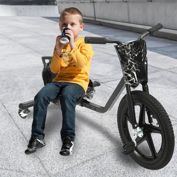 Drift trike - Lasten kolmipyörä - 3 pyörää - Driftaus ja leikkiin - Ulkokäyttöön - Musta