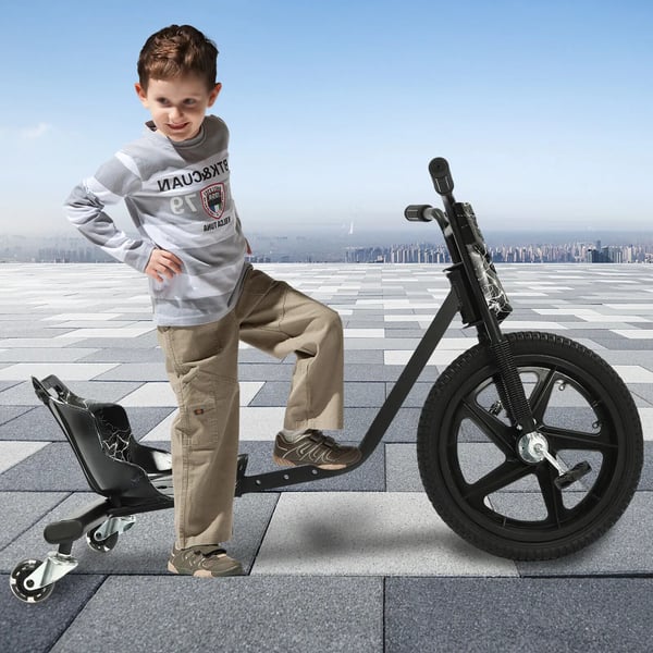 Drift trike - Lasten kolmipyörä - 3 pyörää - Driftaus ja leikkiin - Ulkokäyttöön - Musta