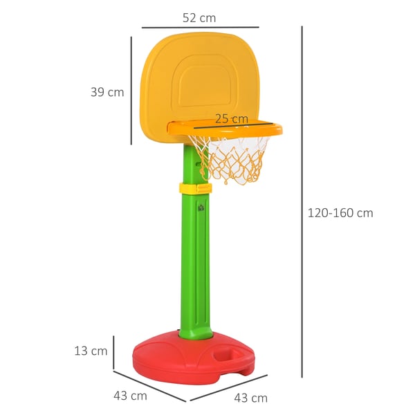 Basketkorg för Barn - Set med Ställning - Höjdjusterbar - 2 Bollar - Pump - För 3–6 År