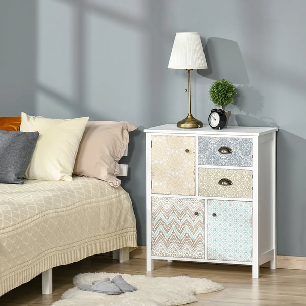 Boho nattduksbord - Sängbord - Modern marockansk stil - Trä - 2 lådor, 3 fack - Vältskydd