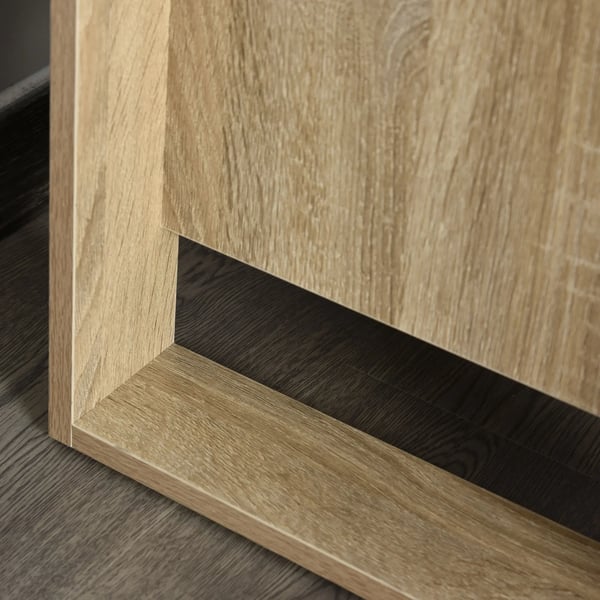 Sängbord - Nattduksbord - 2 lådor - Stabil ram - Elegant design - 48 x 39 x 54 cm - Modern marockansk stil - Ek