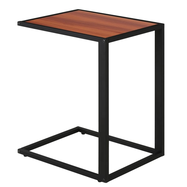 Sidobord för soffa - C-form - Metallram - 40,6 x 50,8 x 64,2 cm - Svart
