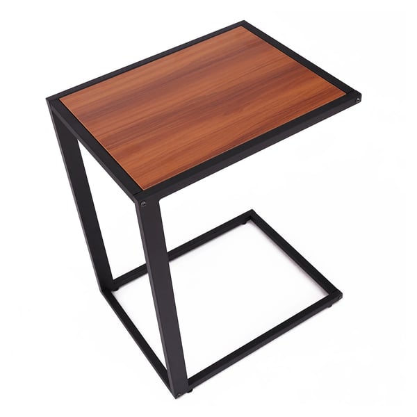 Sidobord för soffa - C-form - Metallram - 40,6 x 50,8 x 64,2 cm - Svart