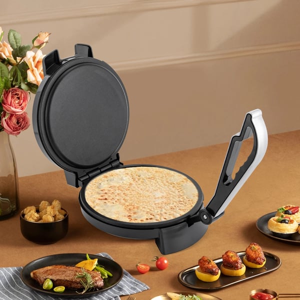 BM-926 sähköinen pannukakku- ja tortillaprässi, 1200 W, 220 V, musta, flatbreadille, naanille ja munakkaille