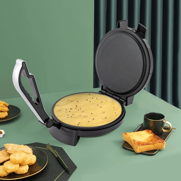BM-926 sähköinen pannukakku- ja tortillaprässi, 1200 W, 220 V, musta, flatbreadille, naanille ja munakkaille