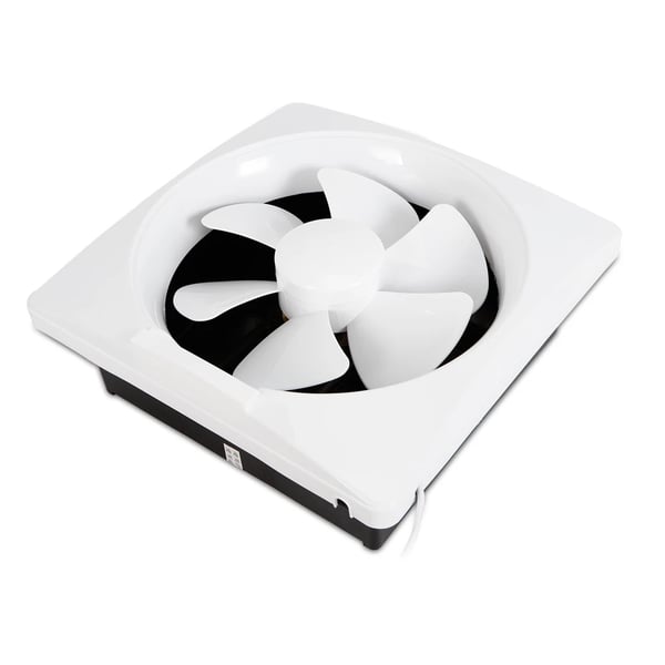 Badeværelsesventilator, udsugningsventilator, støjsvag drift, grå – til køkken, WC, bad, loft, skur & garage
