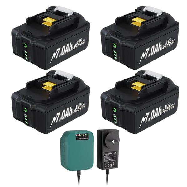 BL1830 vara-akku Makita-työkaluille, 18V Li‑ion 18650 7000 mAh, norsunluunvärinen, yhteensopiva BL1860/LXT400