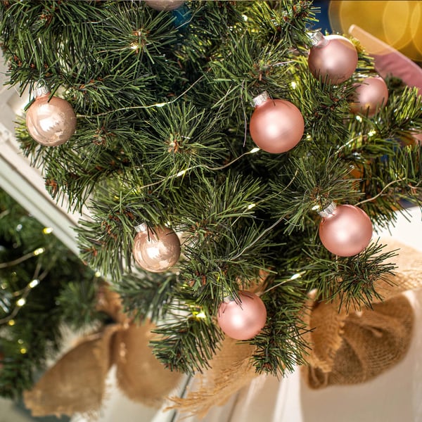 Kunstigt juletræ - Bordmodel - 60 cm - Jutesæk - Grøn - Uden lys