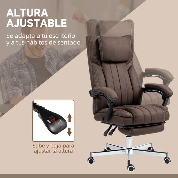 Massagestol - Elektrisk massagefåtölj - 6 Massagepunkter - Fjärrkontroll - Mörkbrun