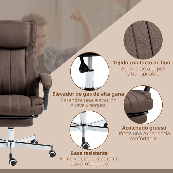 Massagestol - Elektrisk massagefåtölj - 6 Massagepunkter - Fjärrkontroll - Mörkbrun