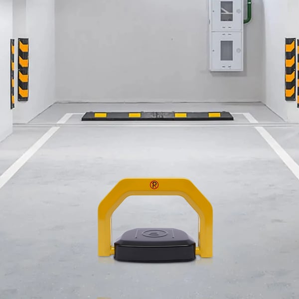 Parkeringslås - Automatisk parkeringsbøjle - Fjernbetjening - Sammenklappelig - Med sensor - Vandtæt - Trykbestandig - Gul
