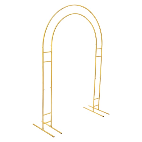 Bröllopsbåge - Ballongbåge stativ med bas - Metall - 220 cm - Bakgrundsram för inomhus/utomhus - Guld