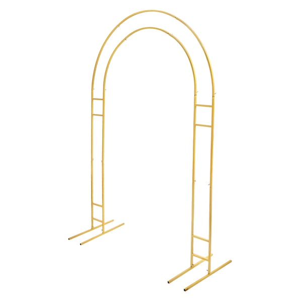 Bröllopsbåge - Ballongbåge stativ med bas - Metall - 220 cm - Bakgrundsram för inomhus/utomhus - Guld