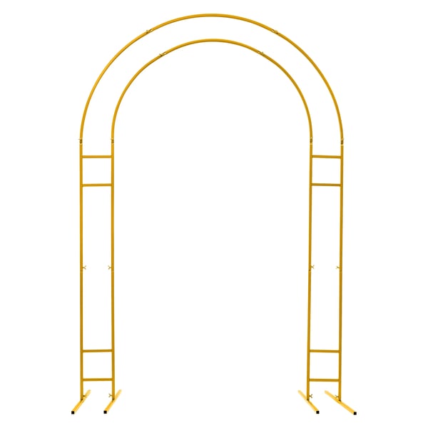 Bröllopsbåge - Ballongbåge stativ med bas - Metall - 220 cm - Bakgrundsram för inomhus/utomhus - Guld