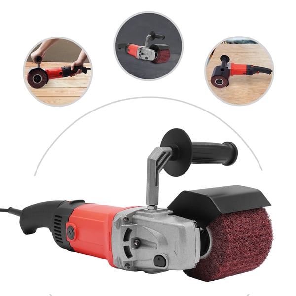 Elektrisk valsesliber/børstemaskine - Håndholdt - 1580 W - 6 Trin - 120 mm Rulle - 3000 o/min - 220 V AC - Rød