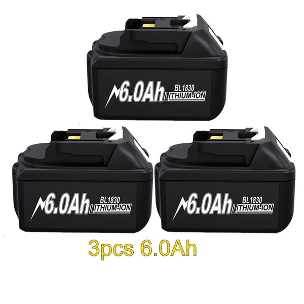 För Makita 18V, Batteripack 6Ah Li-ion 18650, rosa, kompatibel med BL1830/BL1840/BL1850, uppladdningsbart