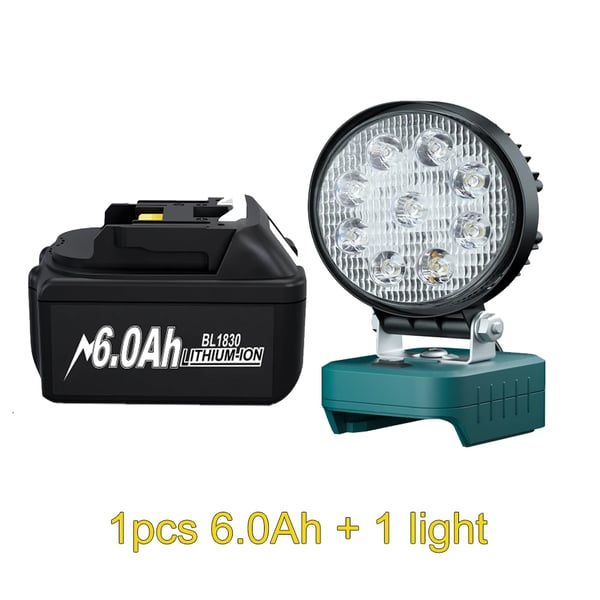 Makita-kompatibelt erstatningsbatteri, 18V Li-ion 6Ah 18650, guld, passer BL1830/BL1840/BL1850