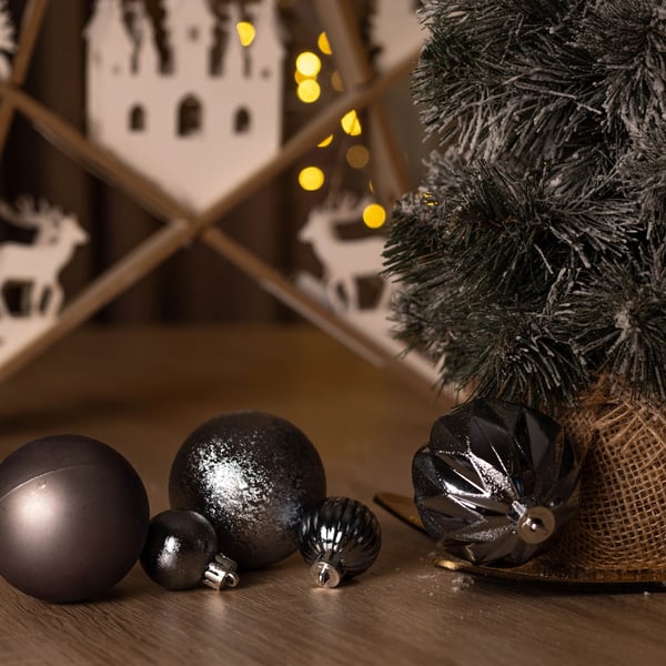 Julgranskulor - Set 44 st - Okrossbara - Julpynt för gran