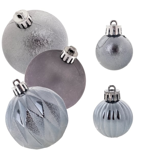 Julgranskulor - Set 44 st - Okrossbara - Julpynt för gran