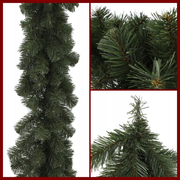 Juledekoration - Juletræsguirlande - 195 cm - Uden lys - Grøn