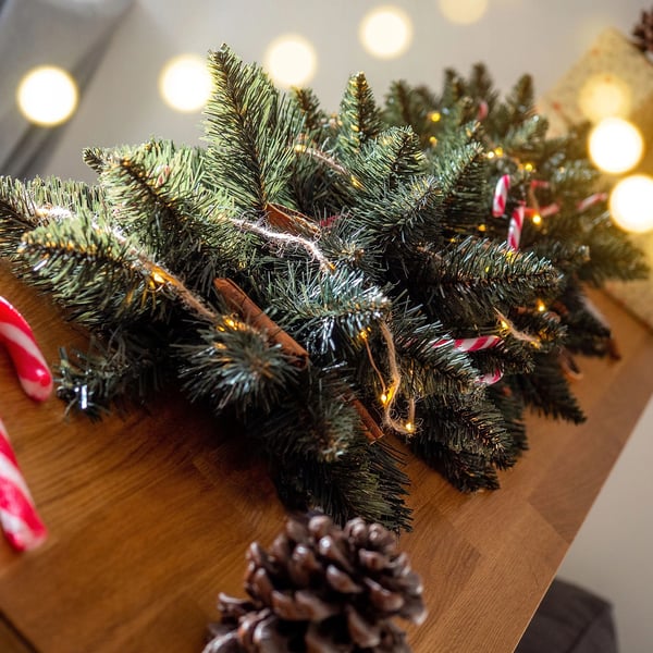 Juletræsguirlande - Dekorationsguirlande - 112 cm - Grøn - Uden belysning