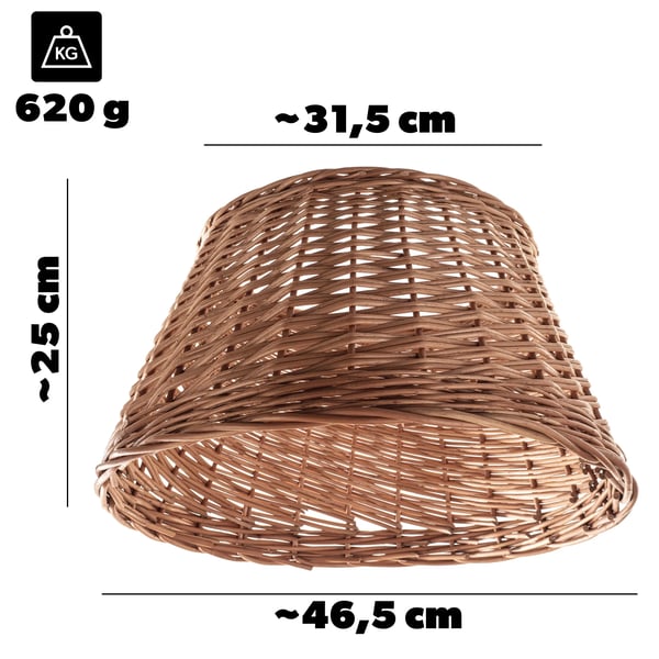Juletræsskjuler - Flettet Kurv - 45 cm Diameter - Skjuler Juletræsfod - Natur