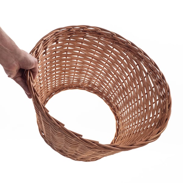 Juletræsskjuler - Flettet Kurv - 45 cm Diameter - Skjuler Juletræsfod - Natur