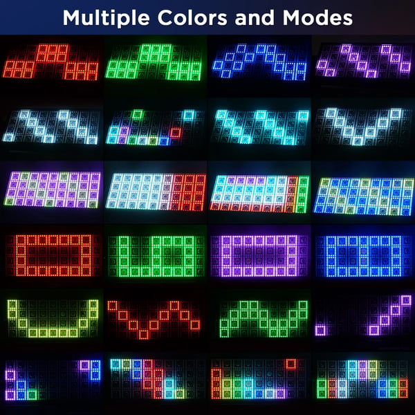 LED Wall Washer Scenelys - DMX512 - 220W - RGB + Varm hvid - Kanaler 4/13/144 - AC 90–240V - EU-stik