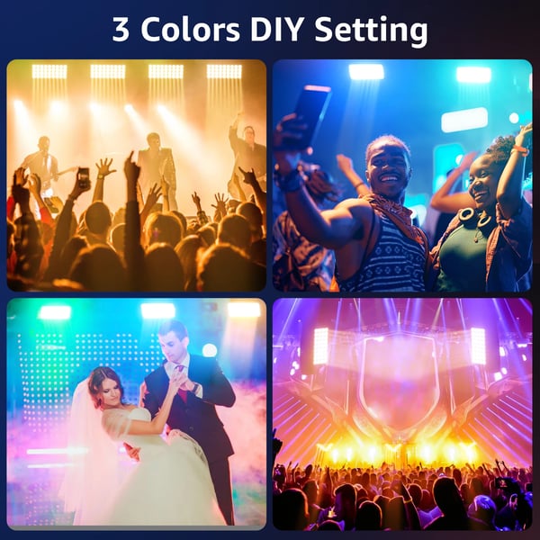 LED Wall Washer Scenelys - DMX512 - 220W - RGB + Varm hvid - Kanaler 4/13/144 - AC 90–240V - EU-stik