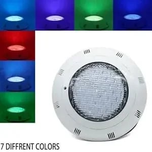 Nedsænkelig LED-poollampe, 11,6 tommer, 12V 36W, RGB 7 farver + 2 tilstande, til pool/havedam, rosa