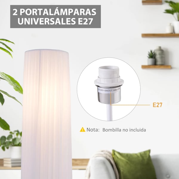 Modern lampa - Golvlampa / stående lampa - För vardagsrum och sovrum - Stålfot - 120 cm höjd - 249–2000 lm - Nätström (AC) - Montering krävs