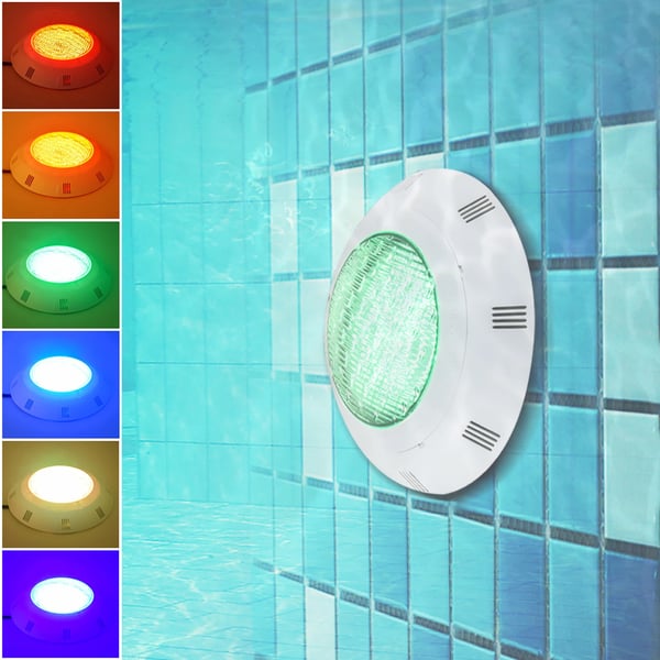 LED-poollampe, AC 12V 30W, hvid, IP68 vandtæt undervandslys