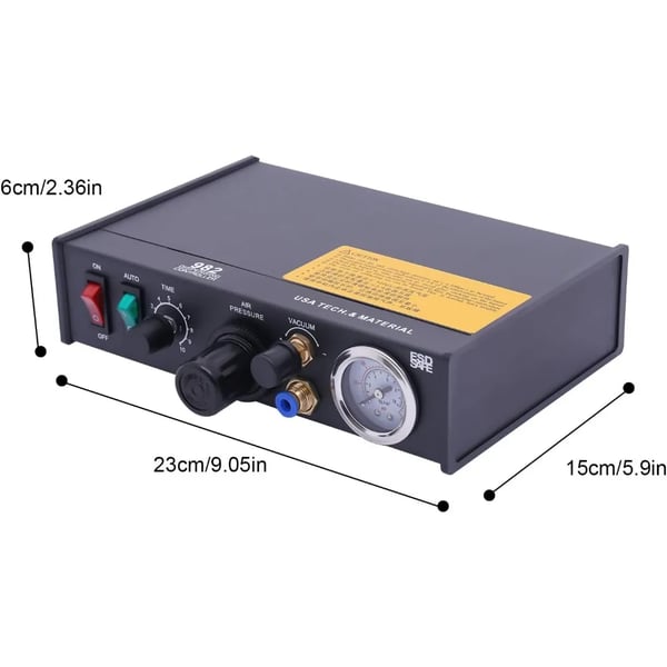 Limdispensermaskine - 982 - Halvautomatisk - Loddepasta dispenser og controller - Doseringsudstyr - Sort