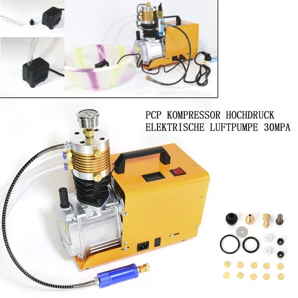 PCP luftkompressor - Elektrisk højtrykspumpe 30 MPa - 220V - EU-stik - CE-certificeret