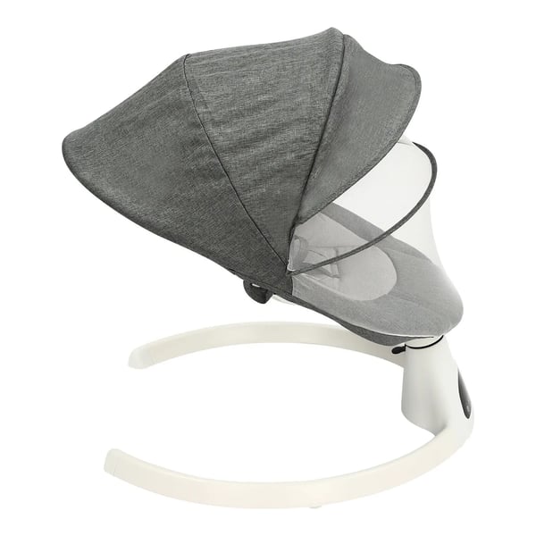 Elektrisk babygynge, vippestol/vugge med Bluetooth-musik, mørkegrå