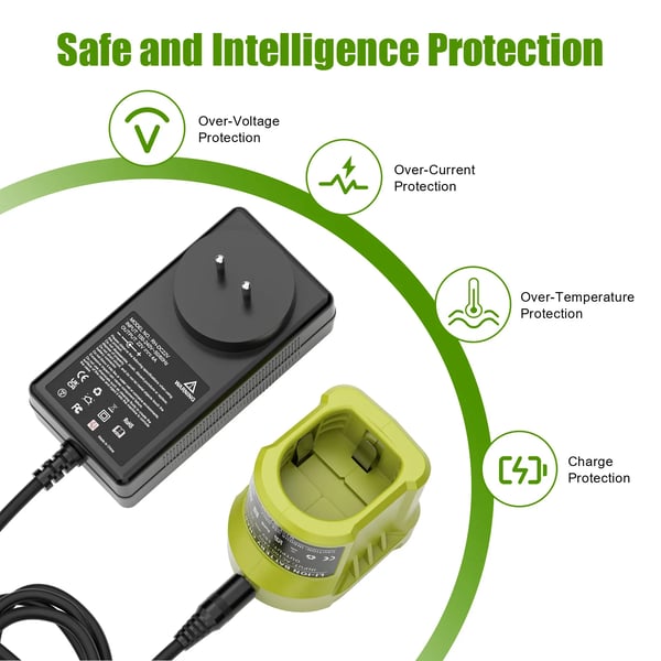 For Ryobi One+ 18V, batterihus til 21700 Li-ion-celler, kompatibel med P108/P104/P107, grå