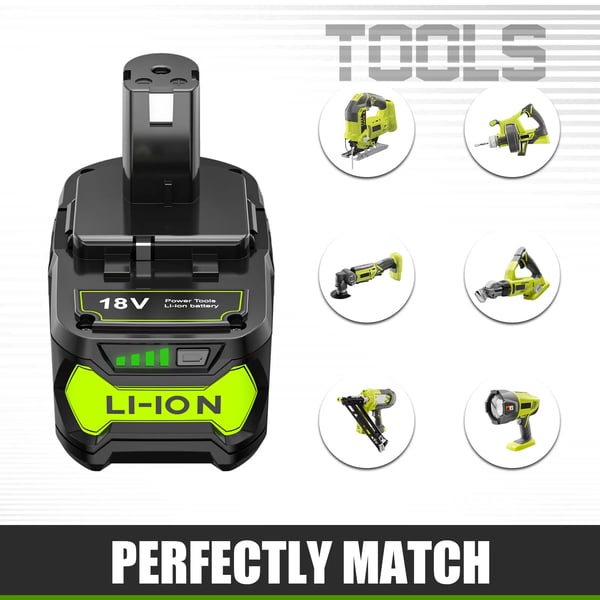 For Ryobi One+ 18V, batterihus til 21700 Li-ion-celler, kompatibel med P108/P104/P107, grå