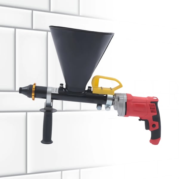 Elektrisk fugemørtelpistol - Mørtelsprøjte/Fugesprøjte - 700 W - 220 V - 2 Dyser - Rustfrit stål & plast - Rød