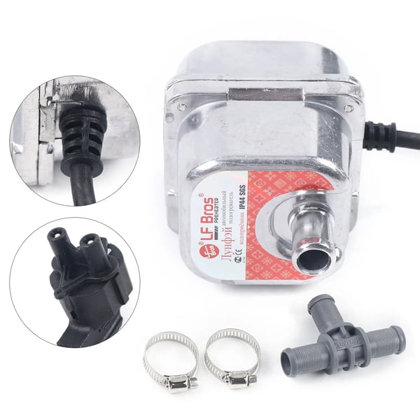 Motorvarmer til bil - Parkeringsvarmer/Kølevæskevarmer - 1500 W - 220 V - Til Benzin & Diesel - Sølv
