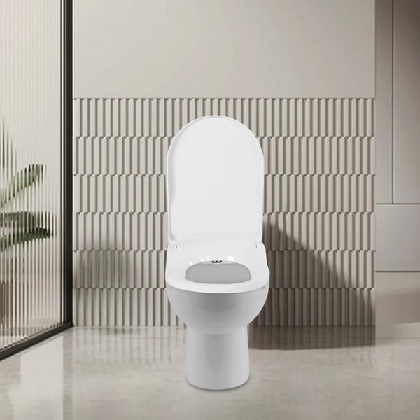Smart bidet-toiletsæde, ikke-elektrisk, dobbelt dyse, selvrensende, vandstråle, hvid