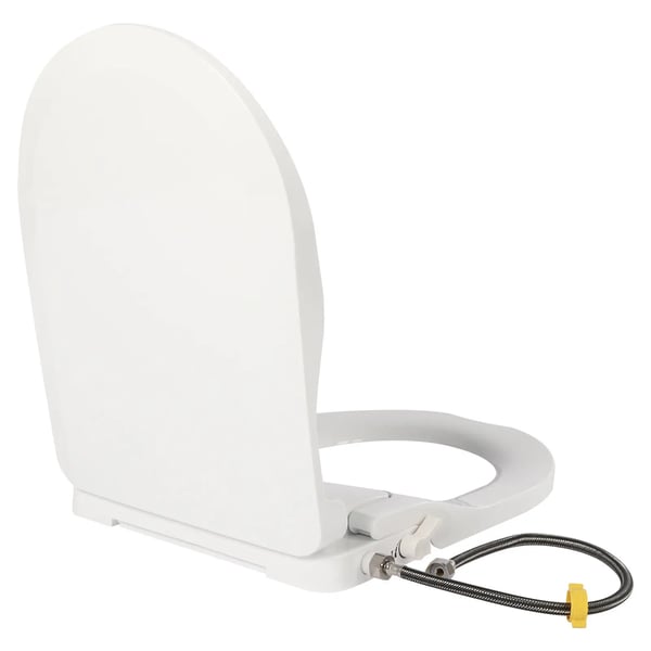 Smart bidet-toiletsæde, ikke-elektrisk, dobbelt dyse, selvrensende, vandstråle, hvid