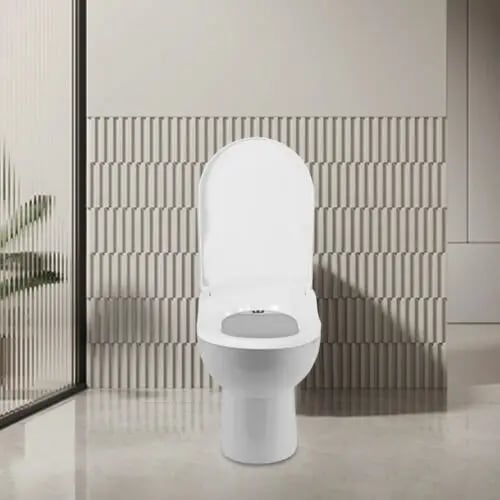 Smart bidet-toiletsæde, ikke-elektrisk, dobbelt dyse, selvrensende, vandstråle, hvid
