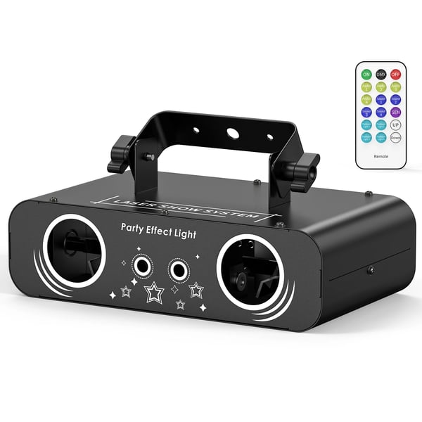 Animaatiolaser - DJ-laser lavavalo - RGB täysväri - 50W - 11CH - DMX512 & RDM - 3D animaatiokuviot - EU-pistoke